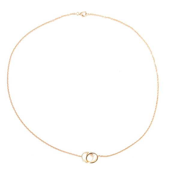 Cartier Rose Gold 18k 750 Love Mini Rings Necklace - Picture 3 of 11
